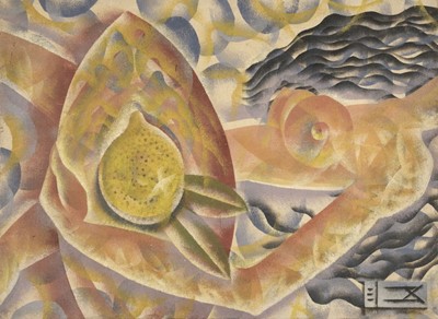 Lot 285 - Nude with Lemon, Tempera on canvas laid down on panel, 1930