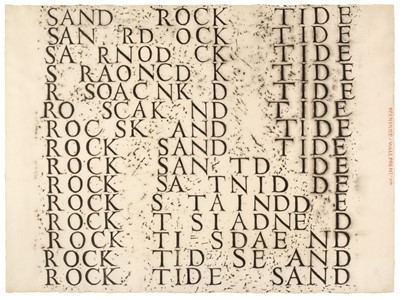 Lot 450 - Houedard (Dom Sylvester 1924-1992). Sand, Rock & Tide (Openings, Wall Poem I), circa 1964