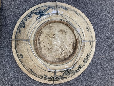 Lot 607 - Swatow Ware. A Chinese Swatow Ware blue and white porcelain charger, Ming Dynasty