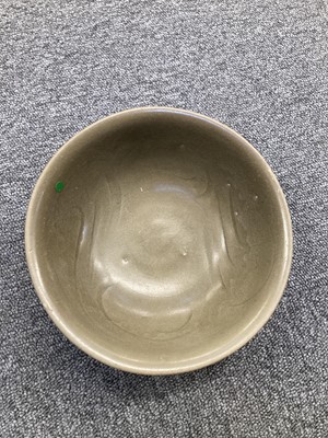 Lot 605 - Song Dynasty. A Chinese celadon pot, probably late Song dynasty