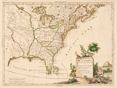 Lot 111 - North America. Zatta (Antonio), Il Canada, Le Colonie Inglesi con La Luigiana e Florida, 1778