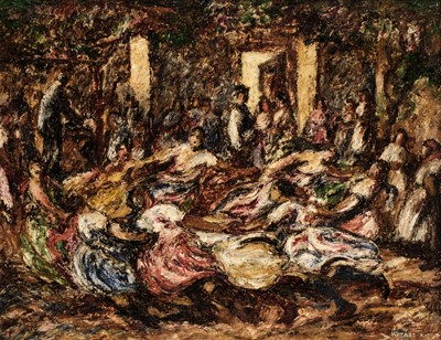 Lot 272 - Kotasz (Károly, 1872-1941). Village Dance, oil on canvas