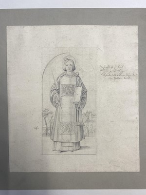 Lot 44 - Fuhrich (Joseph, 1800-1876). Saint Nicholas of Tolentino, pencil, and another similar