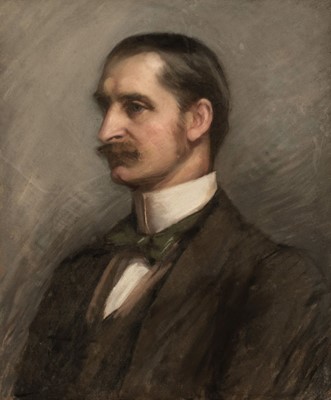 Lot 218 - English School. Portrait of Hon. Colonel Frederick Ernest Allsop, circa 1892, pastel on canvas