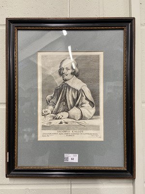 Lot 57 - Vorsterman (Lucas, 1595-1675). Portrait of Jacques Callot..., circa 1645