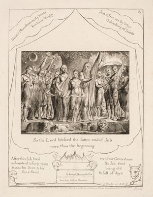 Lot 231 - Blake (William, 1757-1827). So the Lord blessed the latter end of Job..., 1825