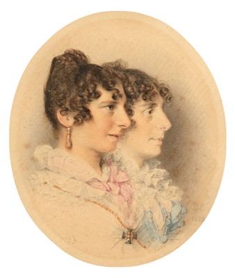 Lot 185 - Engleheart (George, 1753-1829). The Gibson Daughters, 1829, fine oval miniature