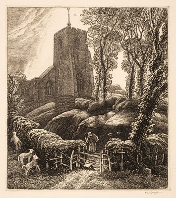 Lot 397 - Griggs (Frederick Landseer, 1876-1938). St. Ippolyts, 1927, etching