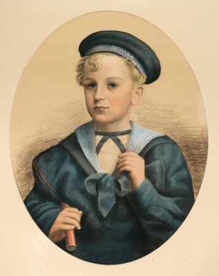 Lot 208 - British School. Prince Arthur, chalk on paper