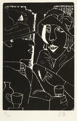 Lot 402 - Burra (Edward, 1905-1976). Two at the Bar, woodcut