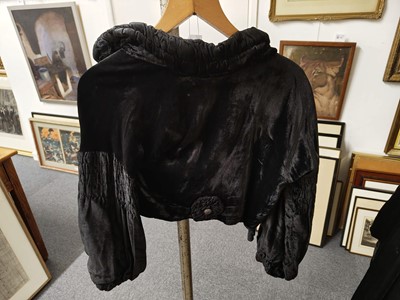 Lot 739 - Garments. A 1930s velvet opera coat & other early 20th century garments