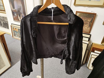 Lot 739 - Garments. A 1930s velvet opera coat & other early 20th century garments