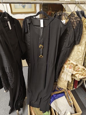 Lot 739 - Garments. A 1930s velvet opera coat & other early 20th century garments