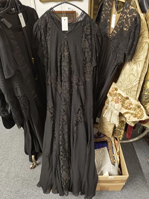 Lot 739 - Garments. A 1930s velvet opera coat & other early 20th century garments
