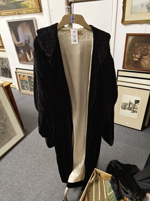 Lot 739 - Garments. A 1930s velvet opera coat & other early 20th century garments