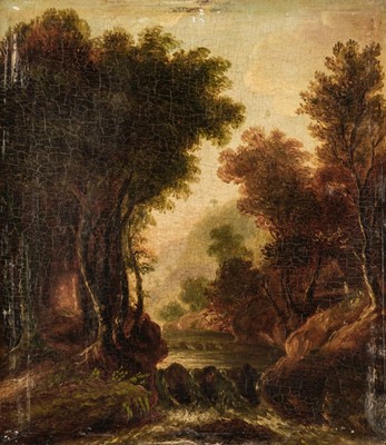 Lot 121 - Constable (John, 1776-1837). Wooded River Landscape, 1833