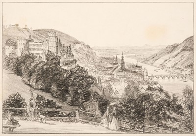 Lot 207 - German School. A Group of Pencil Landscape Views, pencil on paper