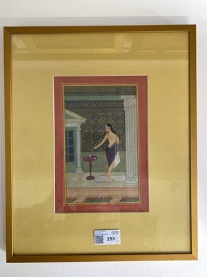 Lot 253 - Indian Miniature. Maiden Anointing Herself, 20th century