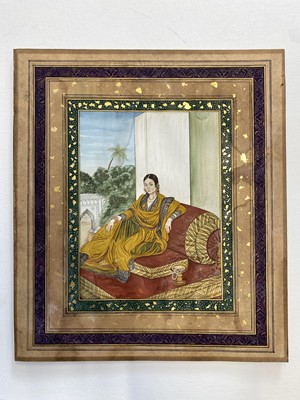 Lot 253 - Indian Miniature. Maiden Anointing Herself, 20th century