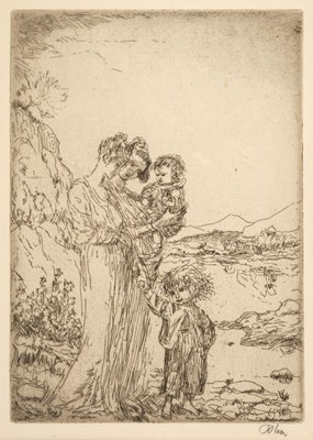 Lot 390 - John (Augustus, 1878-1961). Rambling by the Lake, 1909