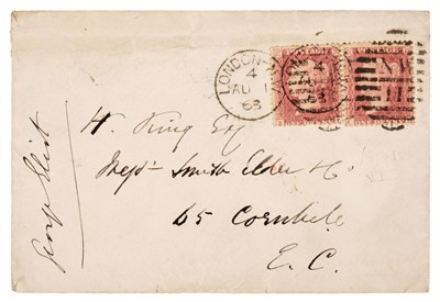 Lot 335 - Eliot (George, i.e. Marian Evans, 1819-1880). Autograph Envelope, unsigned, 4 August 1863