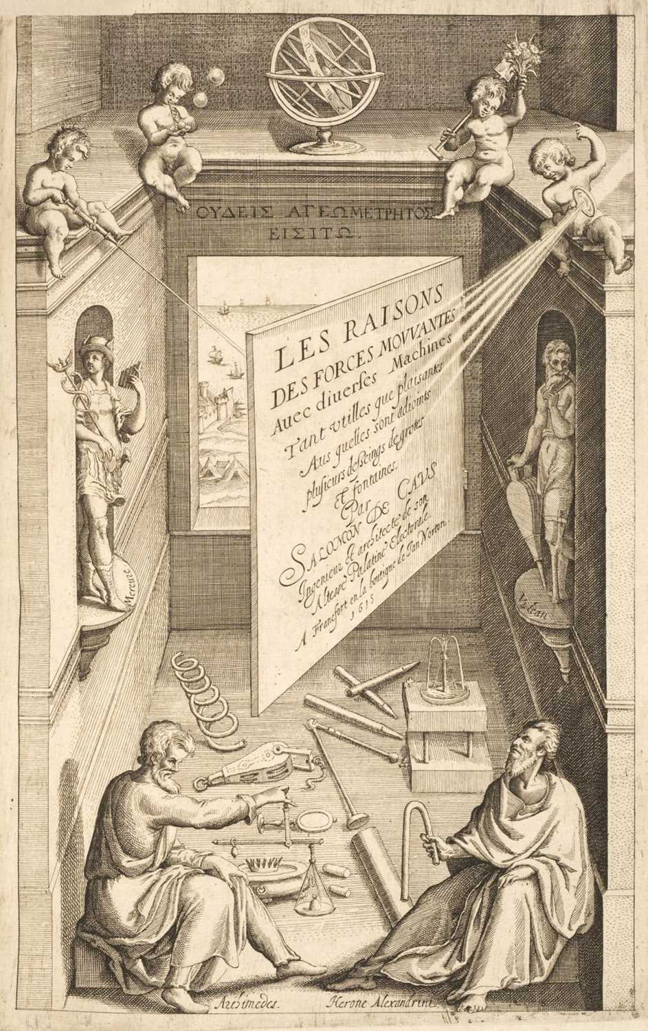 Lot 238 - Caus (Salomon de). Les Raisons des Forces Mouvantes avec diverses machines..., 1615