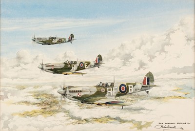 Lot 293 - Howell (John, 1936 -). 303 (Kosciusko) Squadron, watercolour on paper