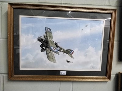 Lot 295 - Howell (John, 1936 -). Bristol Fighter 1917/18, watercolour on paper