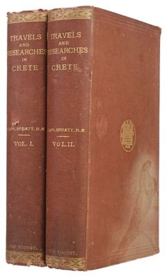 Lot 19 - Spratt (Thomas). Travels and Researches in Crete, 2 volumes, 1st edition, presentation copy, 1865