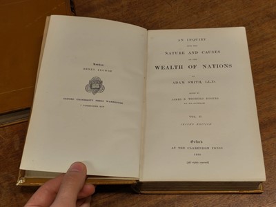 Lot 326 - Smith (Adam). An Inquiry into the Nature and Causes of the Wealth of Nations, 2 vols, 1880