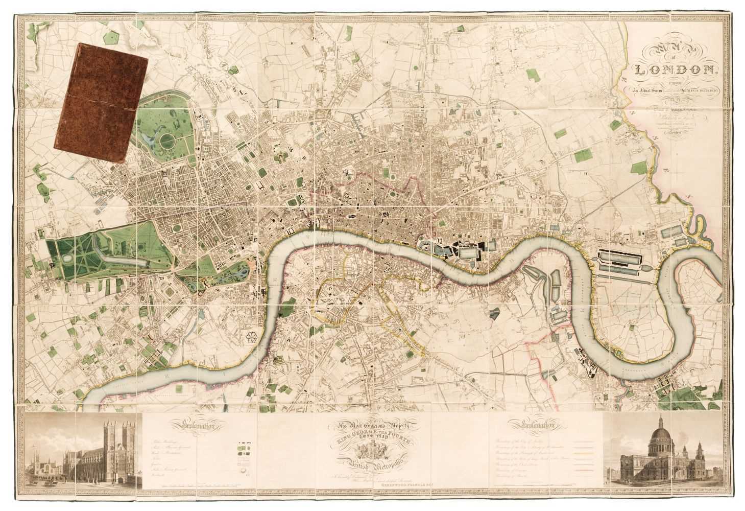 Lot 109 - London. Greenwood (C & J), Map of London from an actual survey..., Greenwood & Co, August 21st, 1827