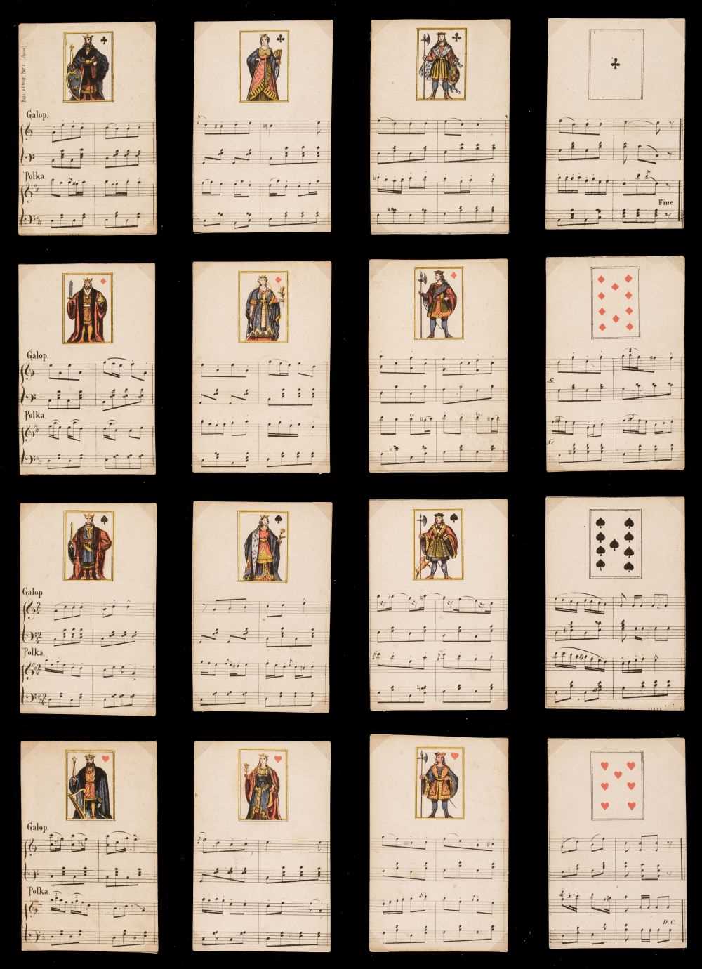 Lot 521 - French playing cards. Cartes Magiques Musicales, Paris: Bass, circa 1830