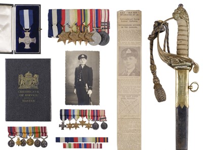 Lot 6 - WWII Medals. '1940 Channel Mobile Balloon Barrage' D.S.C. group to Lt Comdr G. Cussins, Royal Navy