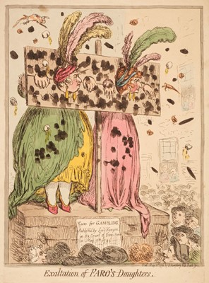 Lot 225 - Gillray (James). Exaltation of Faro's Daughters, London: H. Humphreys, May 12th, 1796