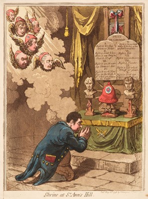 Lot 240 - Gillray (James). Shrine at St. Ann's Hill, London: H. Humphreys, May 26th 1798