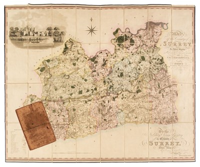 Lot 117 - Surrey. Greenwood (C & J), A Map of the County of Surrey from an actual survey..., 1823