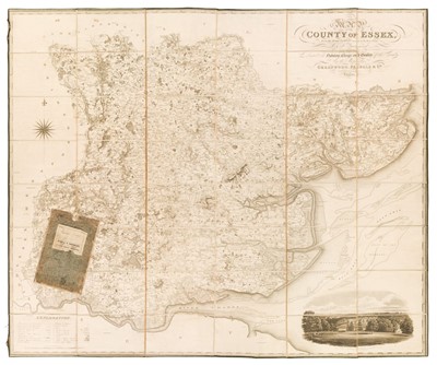 Lot 93 - Essex. Greenwood (C & J), Map of the County of Essex, from an actual survey..., 1825