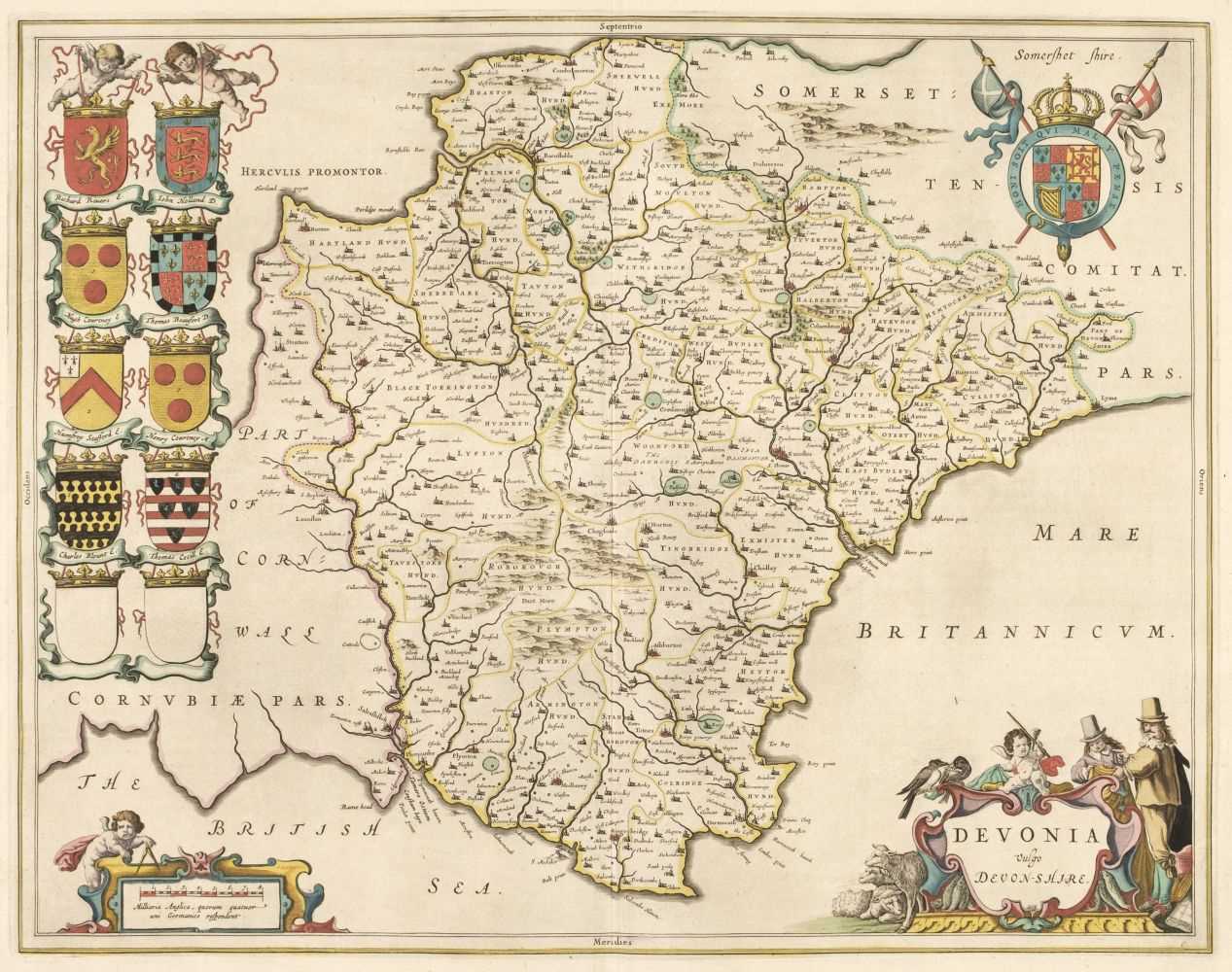 Lot 89 - Devon. Blaeu (Johannes), Devonia vulgo Devon-Shire, 1645 or later