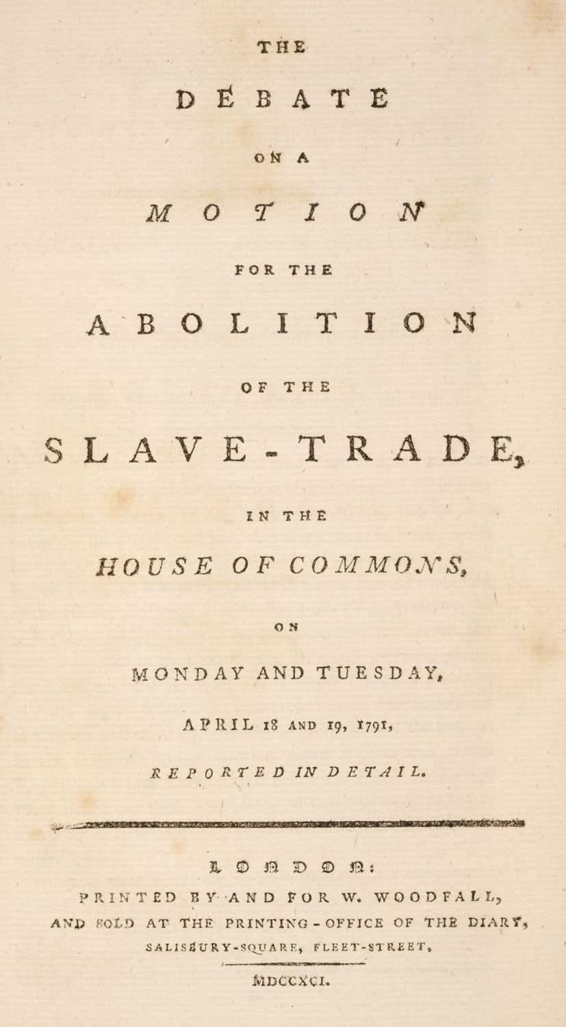 Lot 283 - Abolitionism. A sammelband of 13 political pamphlets, 1789-1799