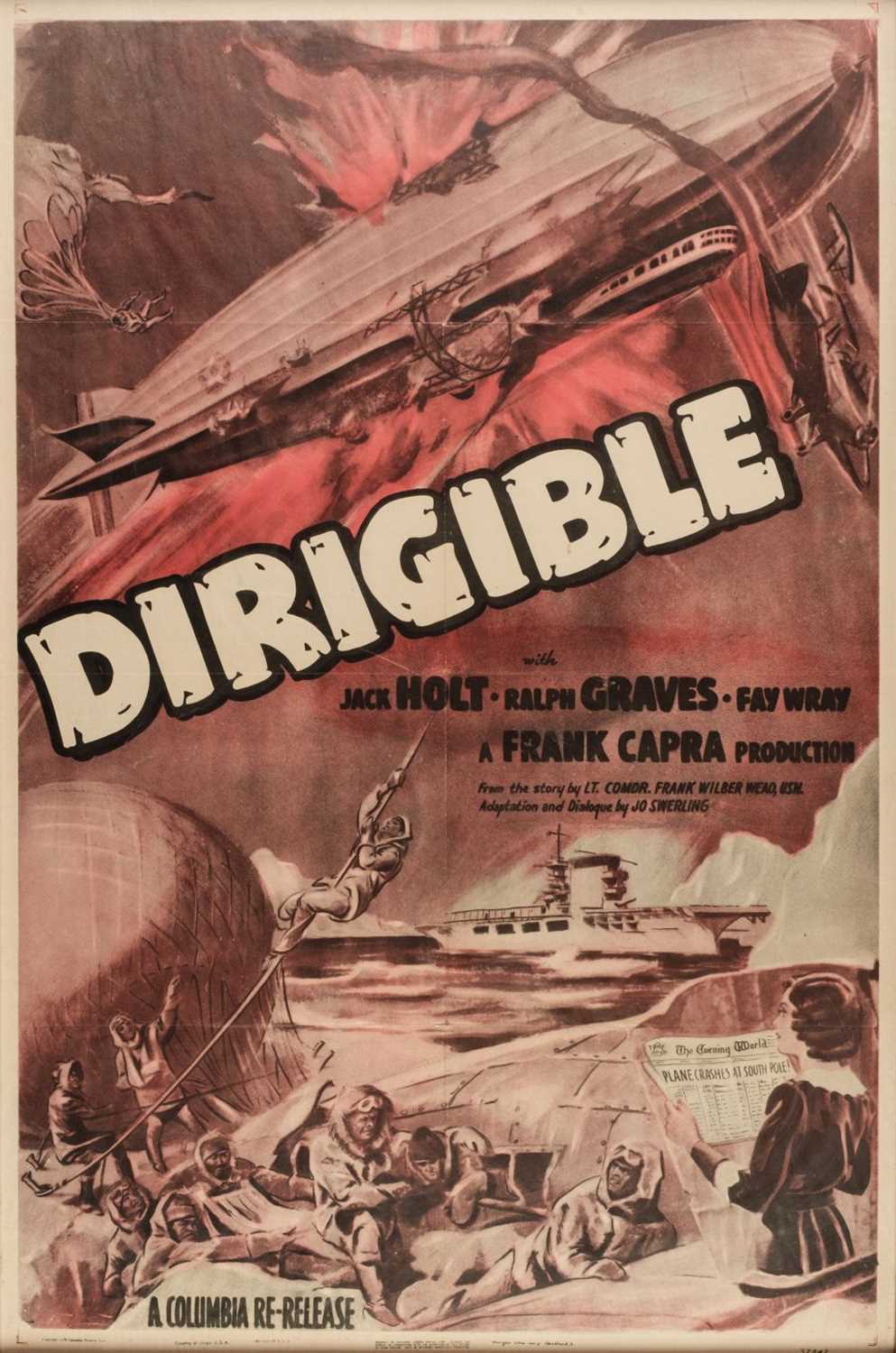 Lot 433 - Dirigible. US 1-sheet film poster, [1931], re-release 1949