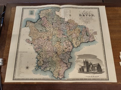 Lot 90 - Devon. Bowen (Emanuel). An Accurate Map of Devonshire Divided into its Hundreds, circa 1762