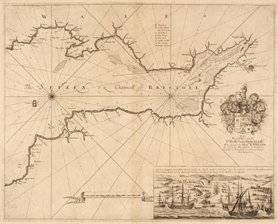 Lot 76 - Bristol Channel. Collins (Captain Greenville). Untitled chart of the Bristol Channel, circa 1780