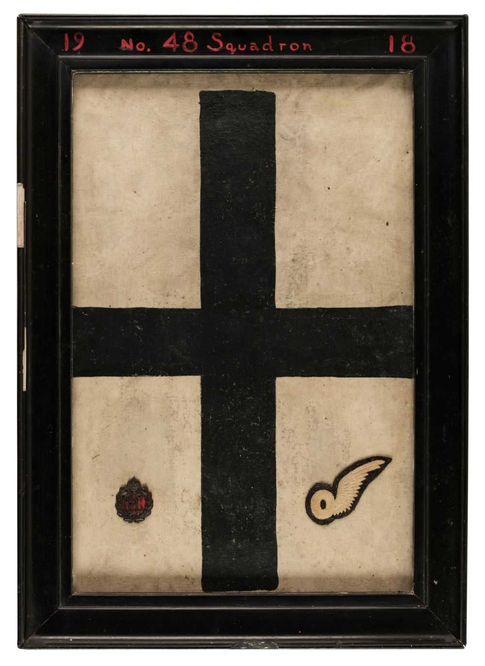 Lot 394 - WWI German Aircraft Canvas. A section of canvas cut from a WWI German aircraft