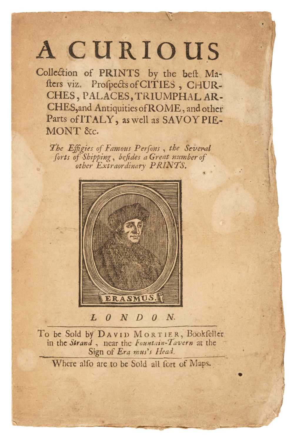 Lot 361 - Mortier (David). A Curious Collection of Prints by the best Masters, London: circa 1696