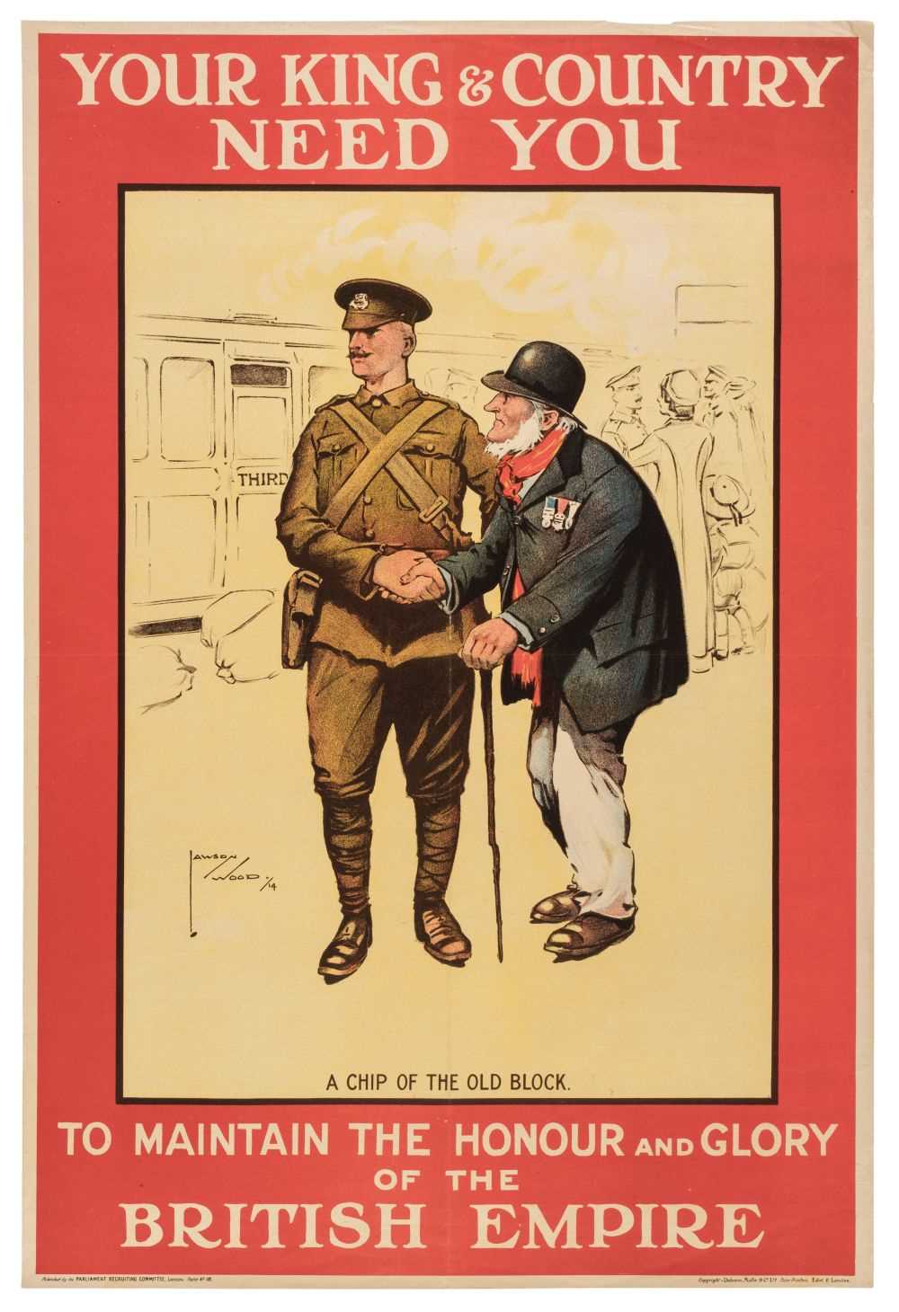 Lot 200 - World War One Recruitment Poster. Your King & Country Need You