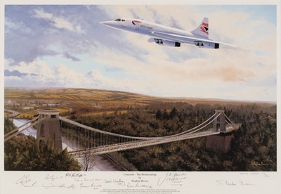 Lot 289 - Brown (Stephen). Concorde - The Homecoming, artist proof 32/50 colour print