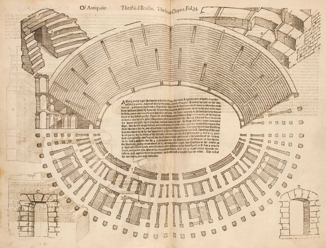 Lot 319 - Serlio, Sebastiano. [The first [-fifth] Booke of Architecture], 1st English edition