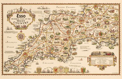 Lot 118 - Taylor (A. E.). Four 'Esso' Pictorial maps, 1932