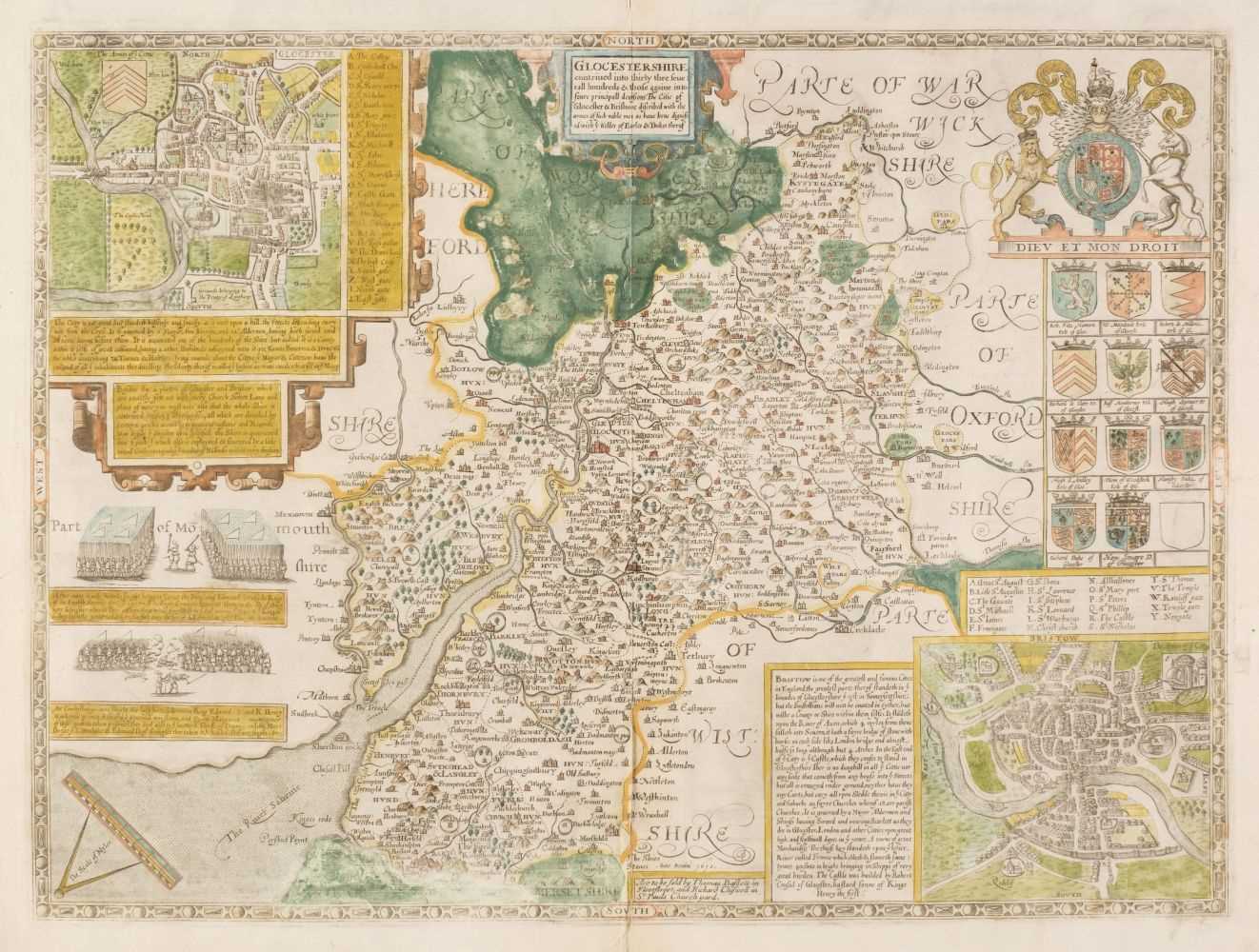 Lot 96 - Gloucestershire. Speed (John), Glocestershire contrived..., 1676