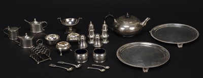 Lot 610 - Mixed Silver. A George III squat teapot by Michael Starkey, London, 1814